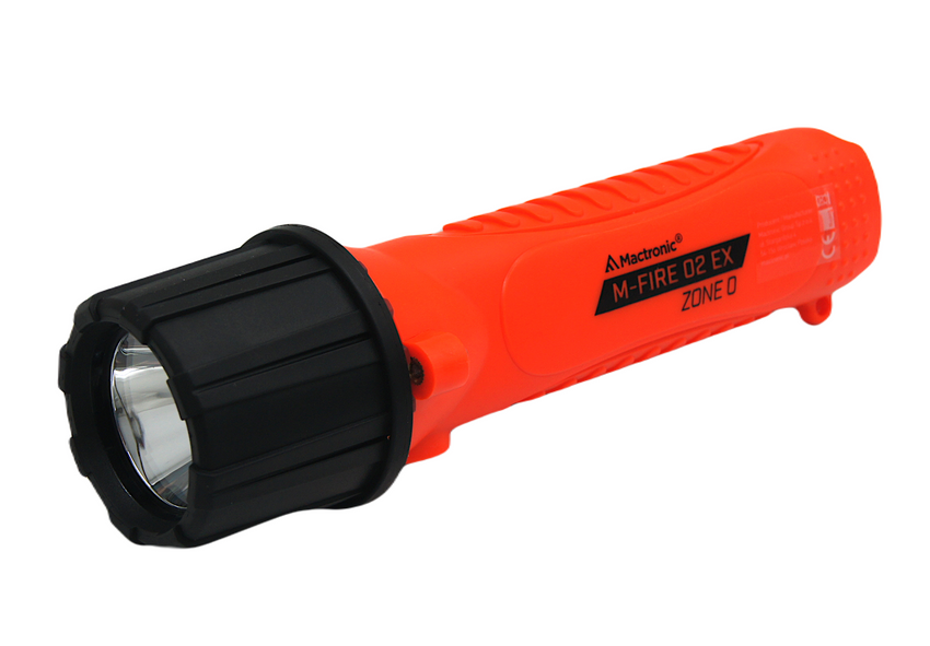 Latarka ręczna, Mactronic M-FIRE 02, 133 lm, bateryjna (4x AA), zestaw (baterie, klips), kolor pomarańczowy, pudełko
