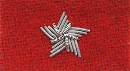 Stopień Wojska Polskiego haftowany bajorkiem do beretu szkarłatnego - chorąży