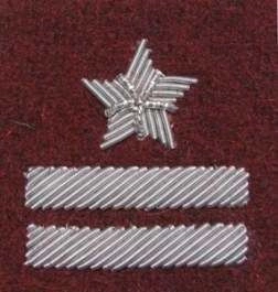 Stopień Wojska Polskiego haftowany bajorkiem do beretu bordowego (tłoczonego) - major