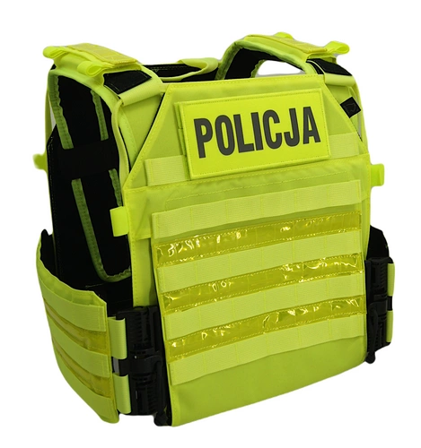 Kamizelka Plate Carrier, Warmen - Cordura Hi-Viz + żółty odblask