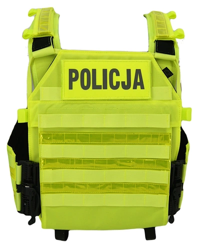 Kamizelka Plate Carrier, Warmen - Cordura Żółta Hi-Viz odblaski dla WRD
