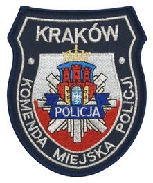 Emblemat Policji - Komenda Miejska Policji KRAKÓW - biało-czerwony