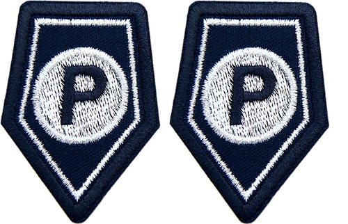 Patki Policji (korpusówki) - służba prewencji - haft srebrny