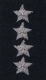 Stopień Wojska Polskiego haftowany bajorkiem do beretu czarnego - starszy chorąży sztabowy