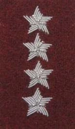 Stopień Wojska Polskiego haftowany bajorkiem do beretu bordowego - starszy chorąży sztabowy