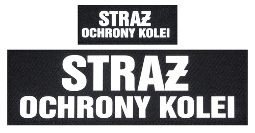 Komplet napisów odblaskowych SOK na kamizelkę taktyczną czarną