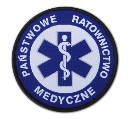 Emblemat PRM tkany - z rzepem