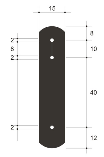Skórka do mocowania oznak - podłużna