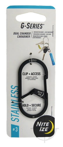 Karabińczyk Nite Ize - G-Series Dual Chamber Carabiner 3 - Czarny