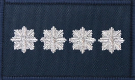 Dystynkcja granatowa Policji, mała - nadkomisarz