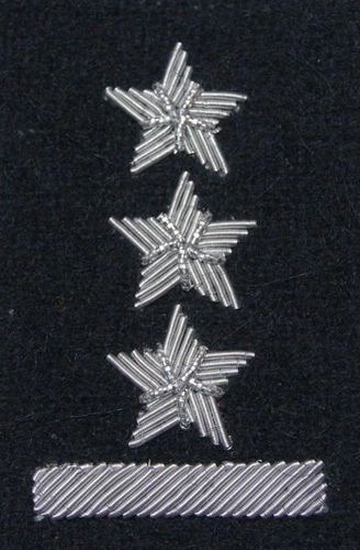 Stopień na beret WP (czarny / b) - porucznik