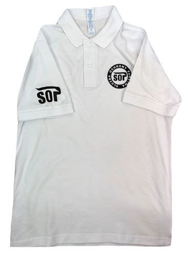 Koszulka polo z logo SOP - biała