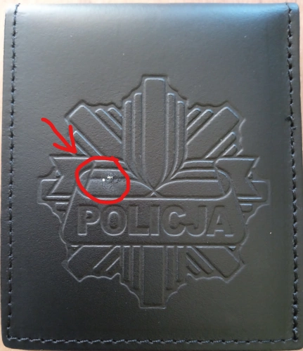 Okładka na legitymację policyjną, blacha z tyłu - WYPRZEDAŻ
