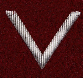 Stopień Wojska Polskiego haftowany bajorkiem do beretu bordowego - sierżant