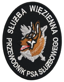 Emblemat Służby Więziennej - przewodnik psa służbowego