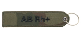 Brelok z tkaniny - grupa krwi AB Rh+