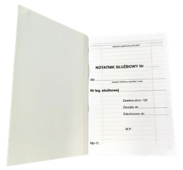Mp-11/P Notatnik służbowy Nr, mały