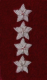 Stopień Wojska Polskiego haftowany bajorkiem do beretu bordowego - starszy chorąży sztabowy