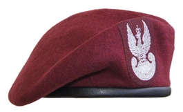 Beret WP (tłoczony) - bordowy