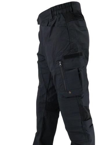 ZESTAW: Combat Shirt - bluza pod kamizelkę taktyczną - czarny i Wodoodporne spodnie taktyczne Defender rip-stop - czarne