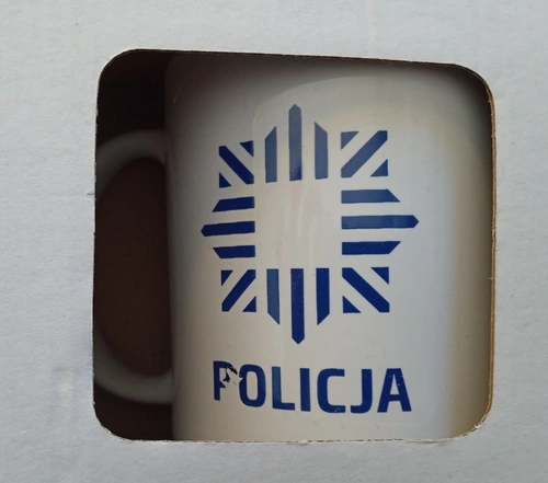 Kubek biały - Policja - WYPRZEDAŻ
