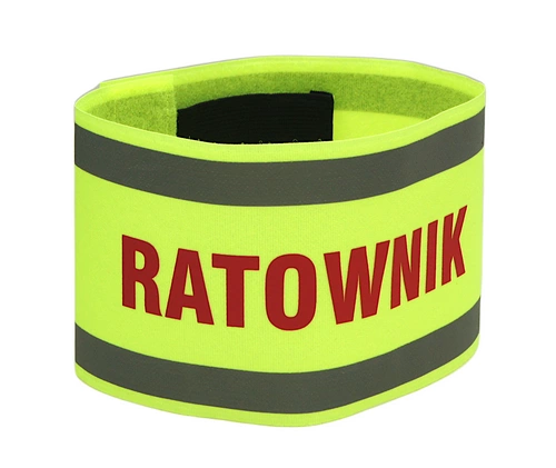 Opaska naramienna odblaskowa RATOWNIK - z rzepem