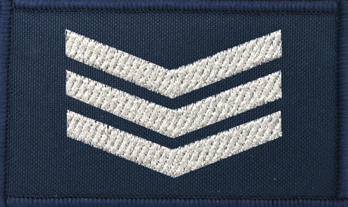 Dystynkcja granatowa Policji, mała - sierżant sztabowy