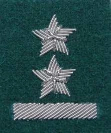 Stopień Wojska Polskiego haftowany bajorkiem do beretu zielonego - podporucznik