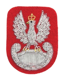 Orzełek Wojska Polskiego do beretu szkarłatnego - haftowany bajorkiem