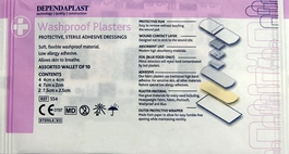 Wodoodporne plastry, 10 sztuk
