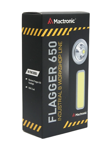 Latarka ręczna Flagger z białym światłem LED + COB, 500 lm