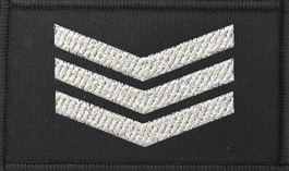 Dystynkcja czarna Policji, mała - sierżant sztabowy