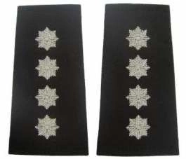 Pagony (pochewki) czarne Policji - nadkomisarz