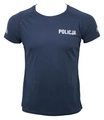 T-shirt poliestrowy, granatowy Policji - damski