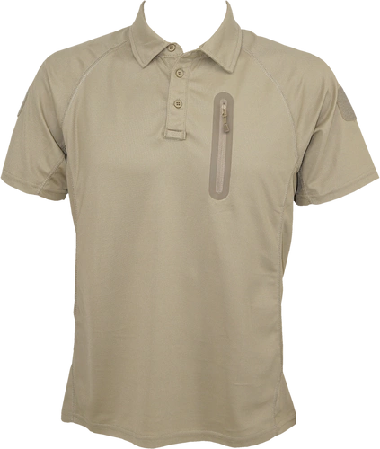 Koszulka polo poliestrowa - beżowa