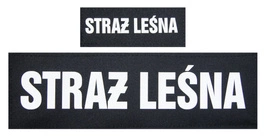 Komplet napisów odblaskowych STRAŻ LEŚNA na kamizelkę taktyczną