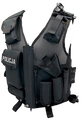 Kamizelka taktyczna Policji - czarna - bez napisów