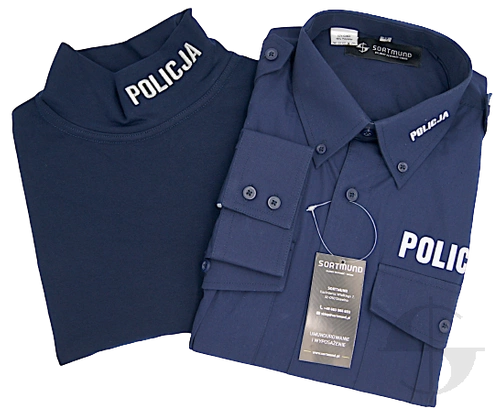 ZESTAW: Koszula damska z długim rękawem i półgolf Policji