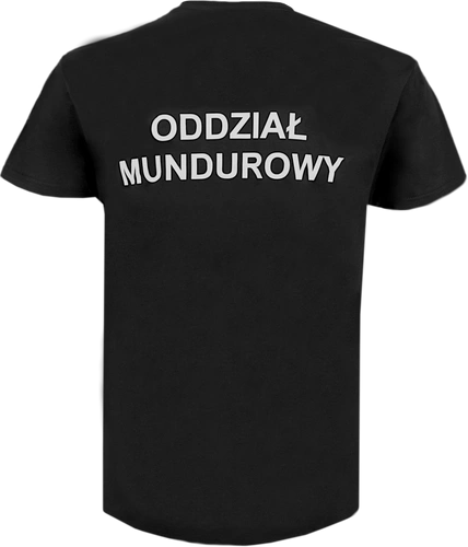 T-shirt czarny ODDZIAŁ MUNDUROWY - profil policyjny