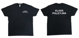 T-shirt "KLASA POLICYJNA" - czarny