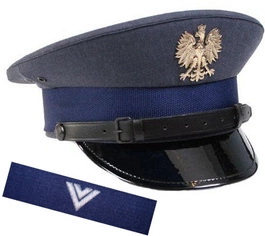 ZESTAW: czapka garnizonowa Służby Więziennej + otok SW