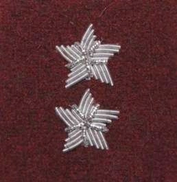 Stopień Wojska Polskiego haftowany bajorkiem do beretu bordowego - starszy chorąży