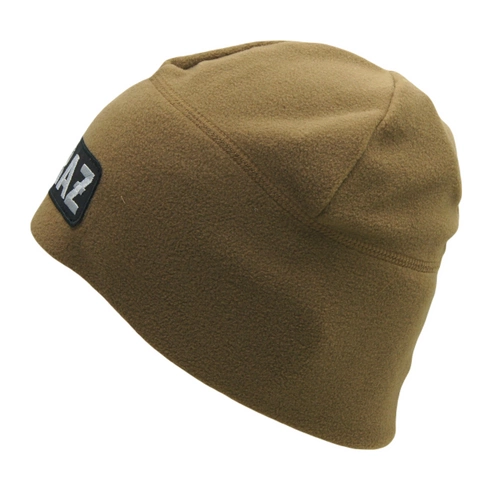 Czapka zimowa z napisem srebrnym STRAŻ - polarowa, piaskowa