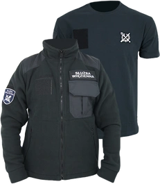 ZESTAW: Koszulka specjalna (typu T-shirt) Służby Więziennej - bawełniana i Bluza polarowa (podpinka pod kurtkę) Służby Więziennej