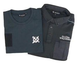 ZESTAW: Koszulka specjalna (typu T-shirt) Służby Więziennej - bawełniana i Koszulka specjalna (typu polo) Służby Więziennej