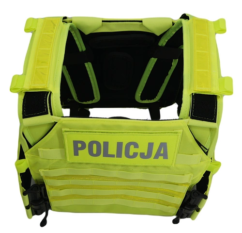 Kamizelka Plate Carrier, Warmen - Cordura Żółta Hi-Viz odblaski dla WRD