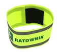 Opaska naramienna odblaskowa RATOWNIK + symbol krzyża - z rzepem
