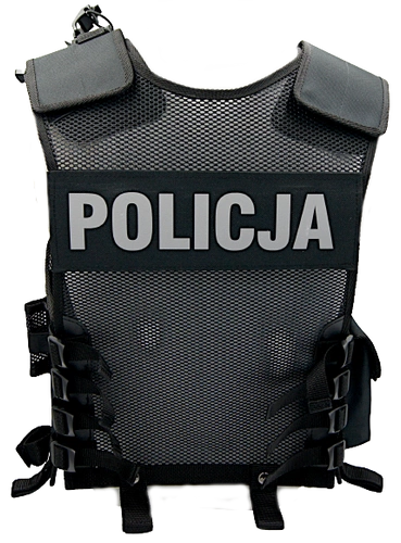 Kamizelka taktyczna Policji - czarna - bez napisów