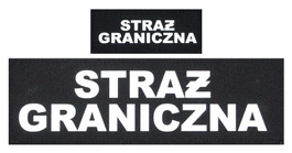 Komplet napisów odblaskowych STRAŻ GRANICZNA na kamizelkę taktyczną