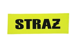 Napis mały odblaskowy STRAŻ na ubranie specjalne